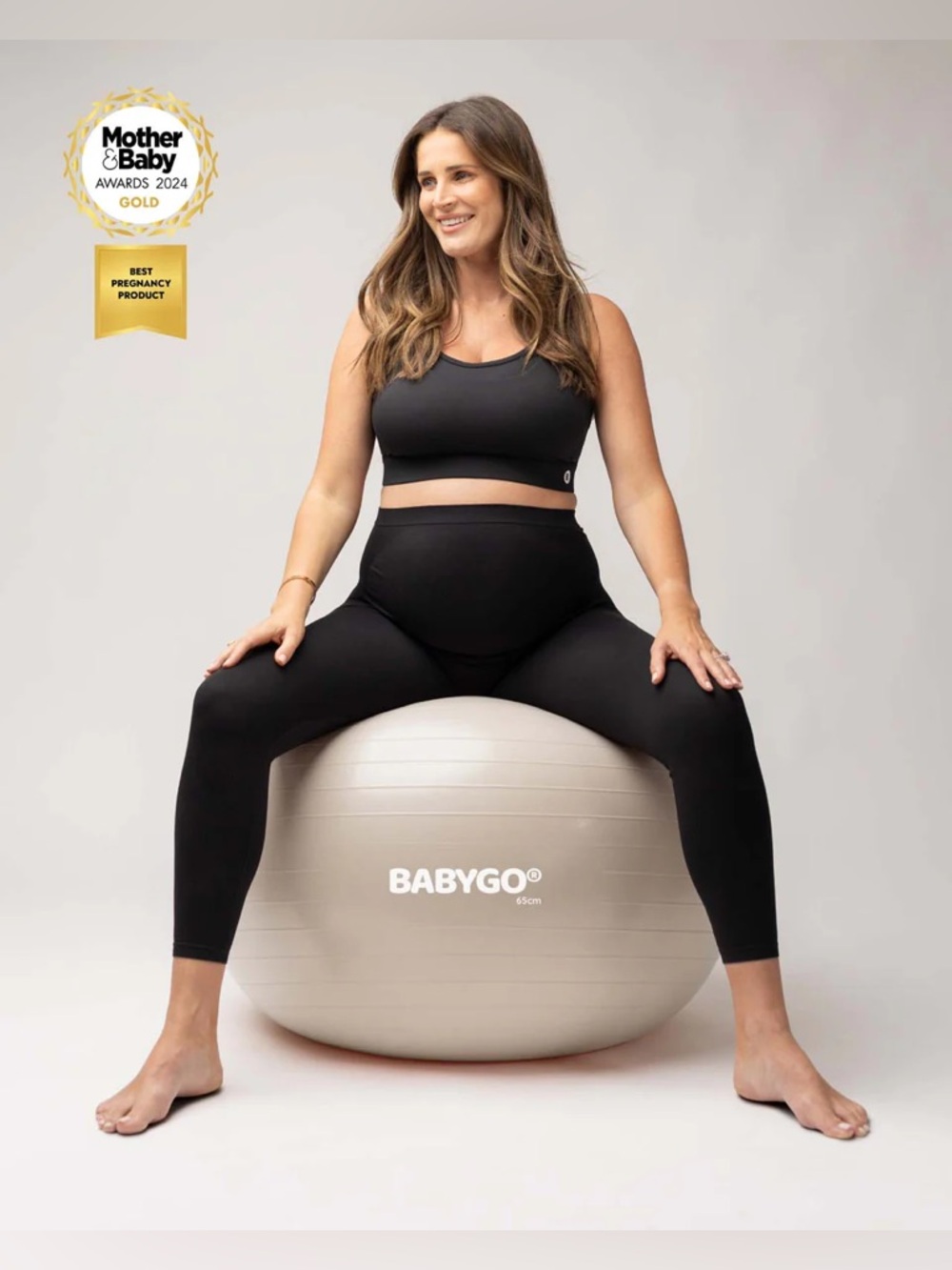 Babygo Birthing Ball - 65cm (Oatmeal)